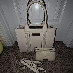 Wrangler Cream Women's Tote and Crossbody Bag Set